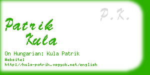 patrik kula business card